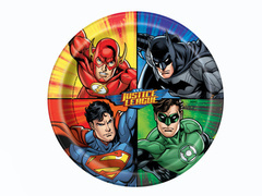 Farfurii aniversare Justice League - 23 cm - 8 buc.