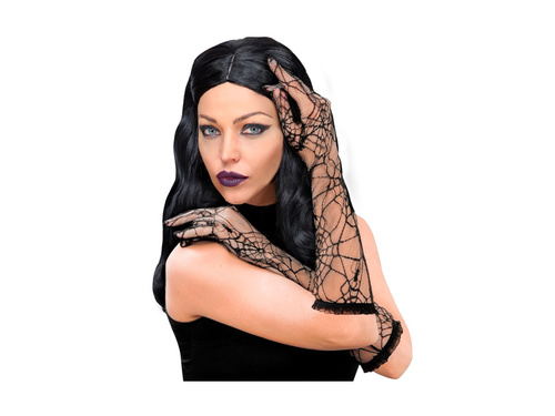 Mănuși negre cu pânză