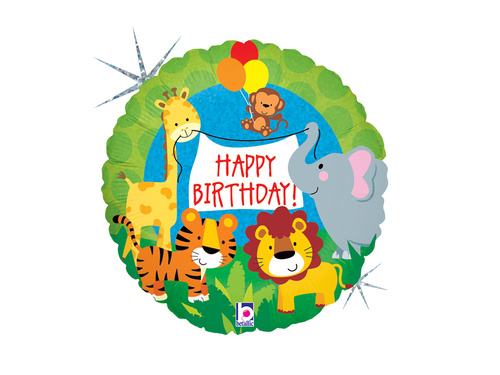 Balon de folie Happy Birthday Safari - 1 buc.