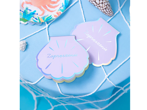 Invitație aniversară Ocean Shell - 6 buc.