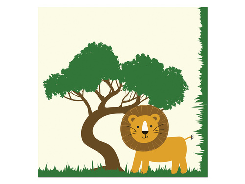 Șervețele aniversare Safari - 33 cm - 20 buc.