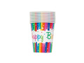 Cupe Rainbow Happy Birthday - 266 ml - 8 buc.