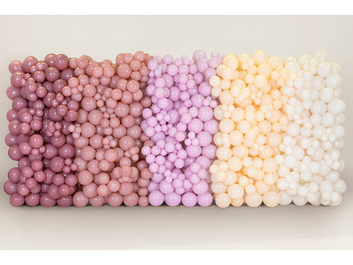 Baloane pastel latex roz închis murdar - mediu - 100 buc.