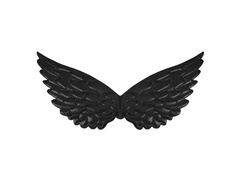Aripi de înger negre - 44 x 22 cm - 1 buc.