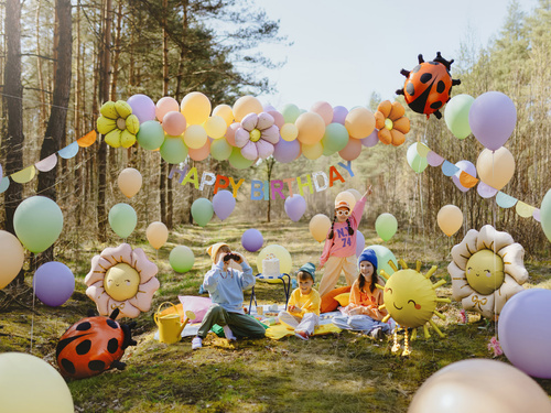 Banner colorat Happy Birthday - 220 cm - 1 buc.