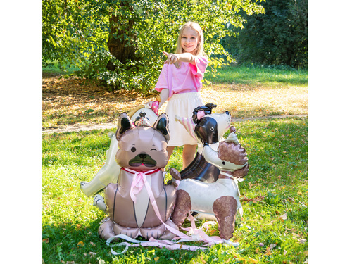 Balon folie în picioare câine Bulldog- 60x98 cm - 1 buc.