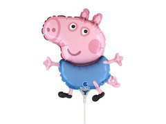 George Peppa Pig balon cu băț din folie - 37 cm - 1 buc.
