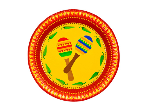 Farfurii de hârtie Mexic - 23 cm - 10 buc.