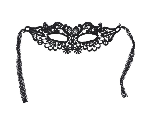 Mască de carnaval din dantelă neagră - 1 buc.