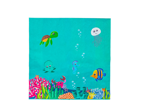 Șervețele aniversare Underwater World - 33 cm - 20 buc.