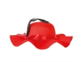 Pălărie roșie cu fundiță și pană - 1 buc.