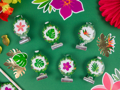 Hawaii Party Trompetă Fluierături - 6 buc