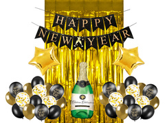 Set de decorațiuni aurite pentru Revelion - 37 elemente