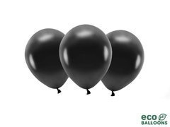EKO baloane din latex metalizate negre - mari - 10 buc.