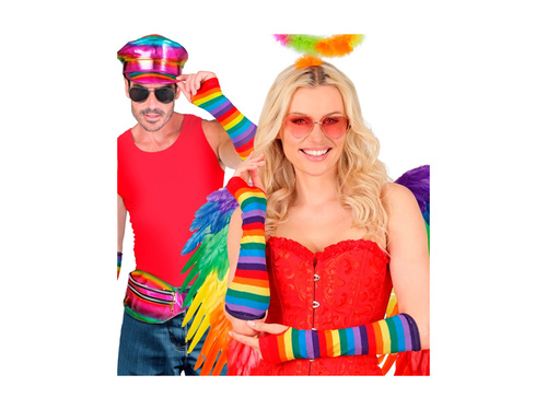 Rainbow mănuși fără degete 33 cm