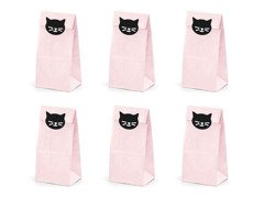 Pungi de bomboane Kitten roz deschis - 6pcs.