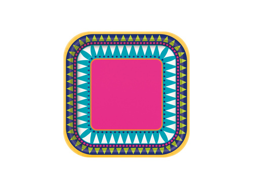 Farfurii de hârtie Boho Fiesta - 18 cm - 10 buc.