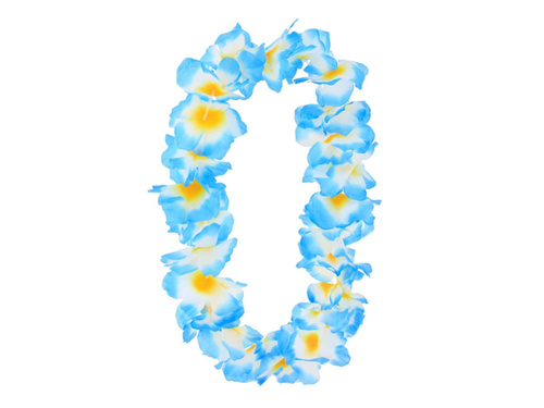 Colier ghirlandă hawaiiană flori albastre - 1 buc.