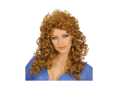 Peruca de păr creț maro