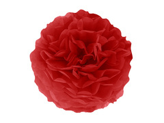 Decorațiuni florale suspendate pom pom - roșu - 35 cm - 1 buc.