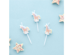 Lumânări picnic unicorn - 5 buc.