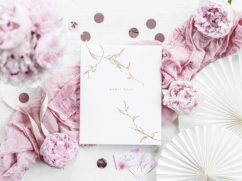 Carte de oaspeți de nuntă Carte de oaspeți albă - 22 foi