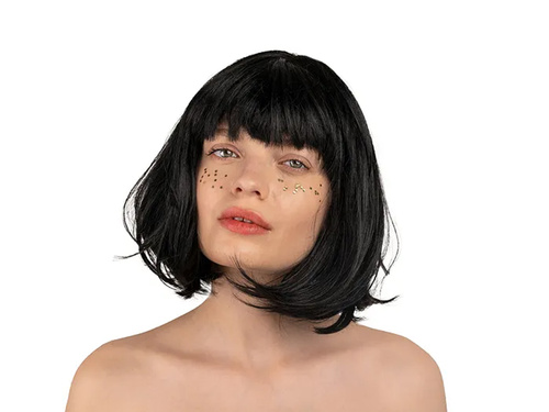 Peruca cu franjuri Negru- 1 buc.