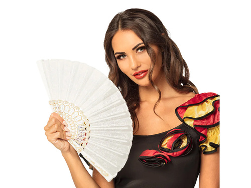 Evantai cu model auriu - 1 buc.