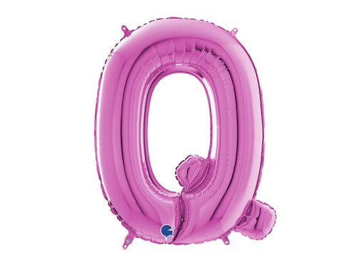 Fucsia litera Q balon de folie - 66 cm - 1 buc.