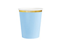 Cești albastre cu margine aurie - 220 ml - 6 buc.
