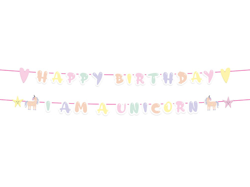 Happy Birthday Unicorn banner - 2 buc.