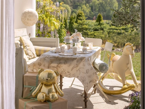 Față de masă cu folie florală - 180x120 cm - 1 buc.