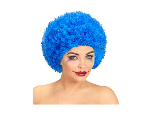 Peruca clovn curly albastru deschis afro păr