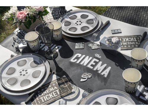 Ruletă neagră Cinema - 30 cm x 5 m - 1 buc.