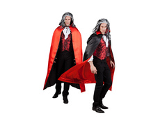 Pelerina Sundown Deluxe neagră și roșie cu două fețe