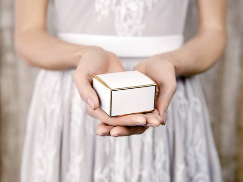 Cutii de oaspeți cu margini aurii - 10 buc.