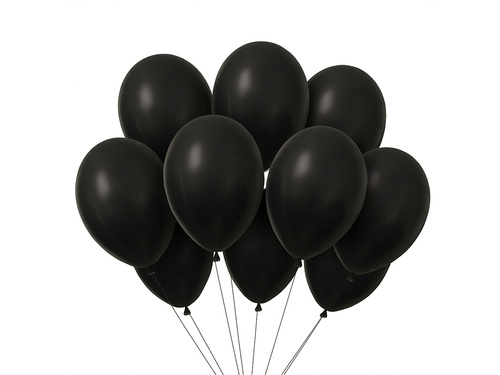 Baloane latex negru pastel - 100 buc.