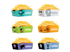 Cutii pentru chipsuri Monsters - 3 buc.