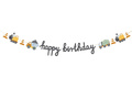 Happy Birthday banner de hârtie Construcție - 1 buc.