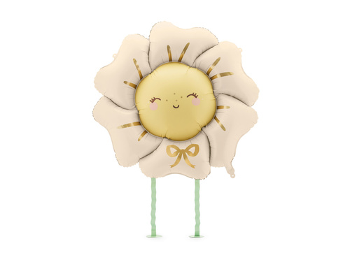 Balon cu flori - bej deschis - 104 x 104 cm - 1 buc.