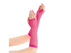 Mănuși roz din plasă - 24 cm