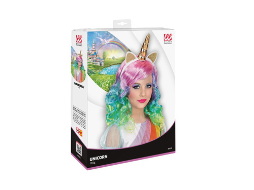 Peruca unicorn colorată cu bentiță