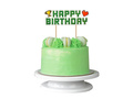 Topper de hârtie pentru tort Happy birthday - 1 buc.