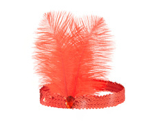 Bentiță retro din anii '20 roșie - 1 buc.