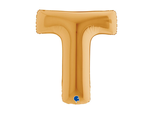 Balon folie litera T auriu - 40" - 1 buc.