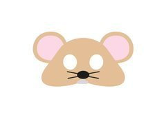 Mască din fetru Mouse - 1 buc.