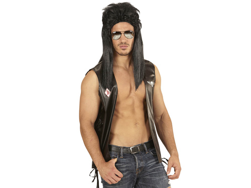 Peruca disco neagră pentru bărbați - 1 buc.