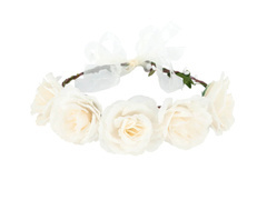 Ghirlandă cu flori albe - 1 buc.