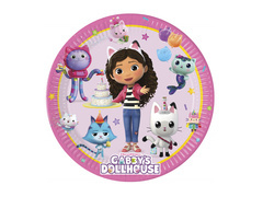 Farfurii aniversare Casa pisicii lui Gabi - 23 cm - 8 buc.