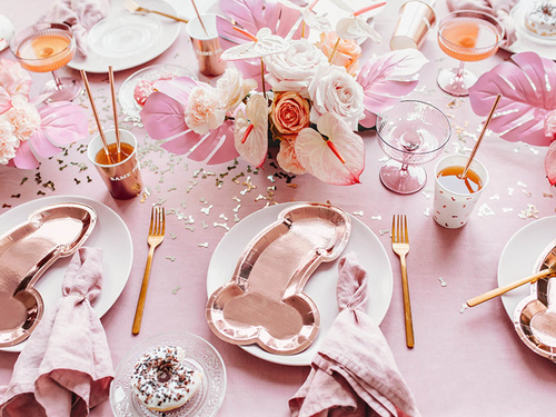 Aceleași penisuri pentru totdeauna plăci de aur roz - 26,5 cm - 6 buc.